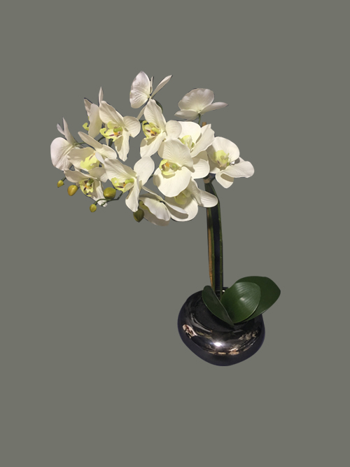 artificial orchid in pot for home office hotel wedding decors
