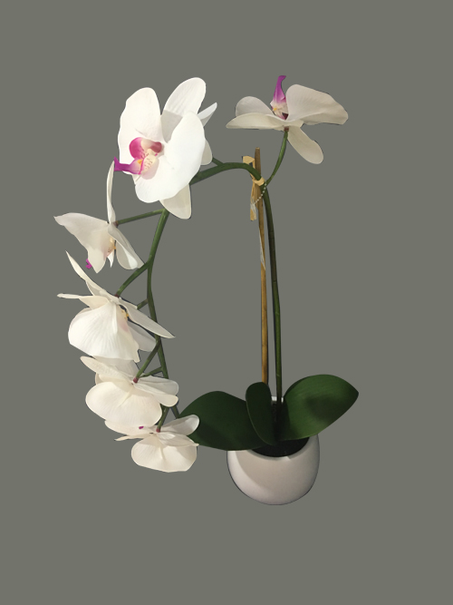 artificial orchid in pot silk orchid flowers fake orchid in pot for home party wedding arrangements decors