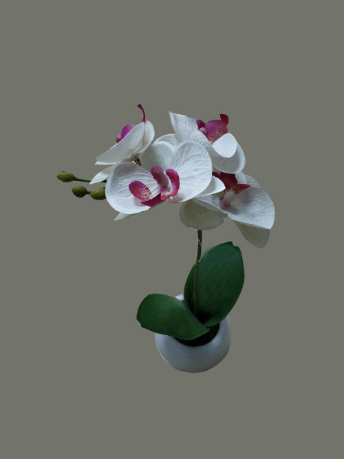 artificial orchid in pot silk orchid flowers fake orchid in pot for home party wedding arrangements decors
