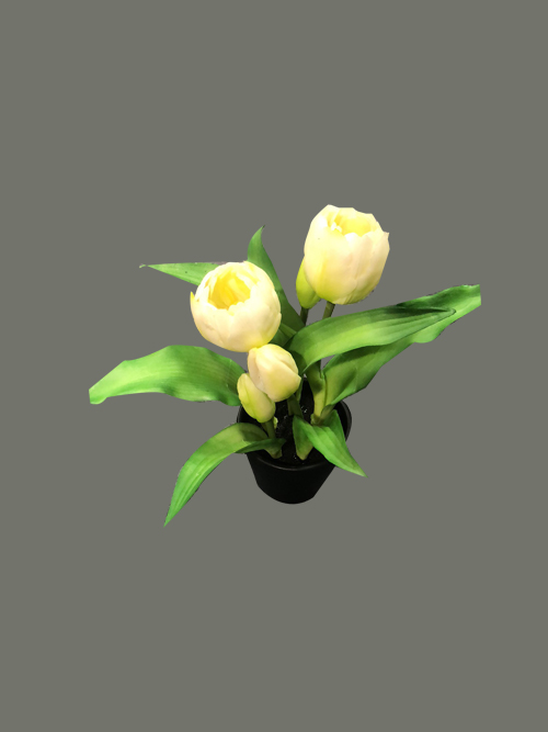 artificial tulip in pot