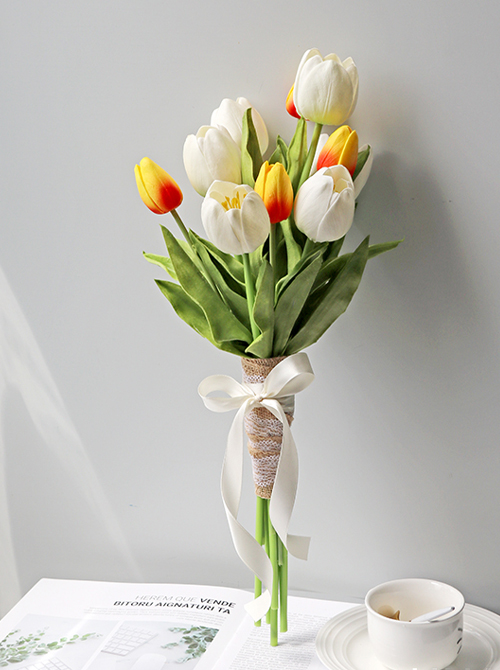 artificial tulip stem flower artificial tulip flower artificial tulip arrangement flower artificial tulip bundle for home decors
