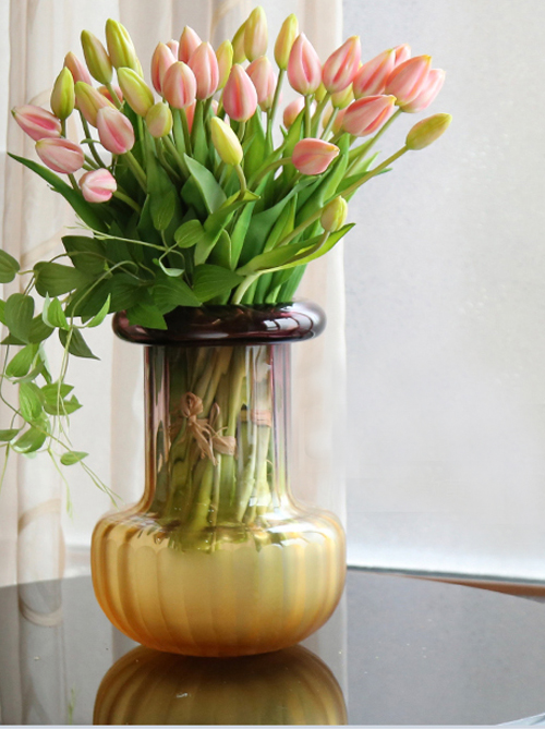 PVC tulip arrangements 44cm tall