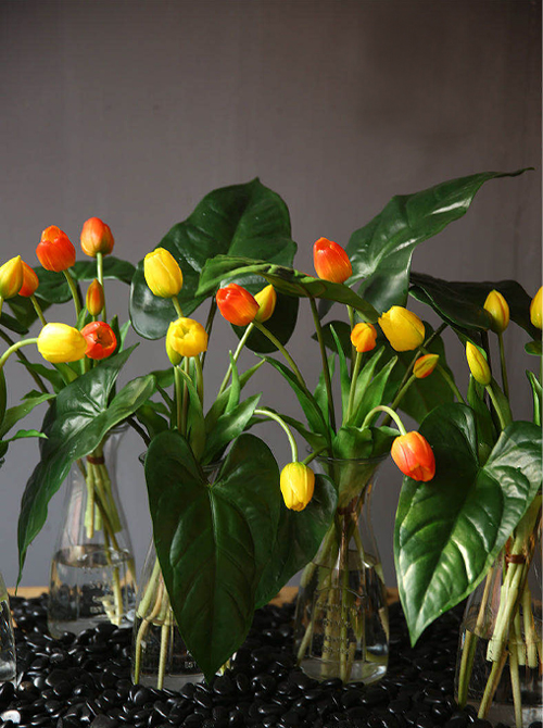 soft touch PVC tulip arrangements 44cm tall